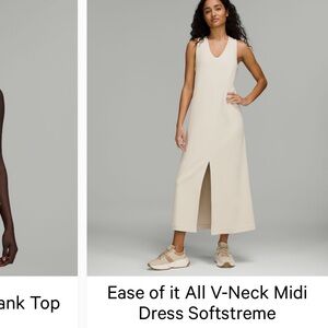 Lululemon opal ease of it all V-neck sofstreme midi Dress